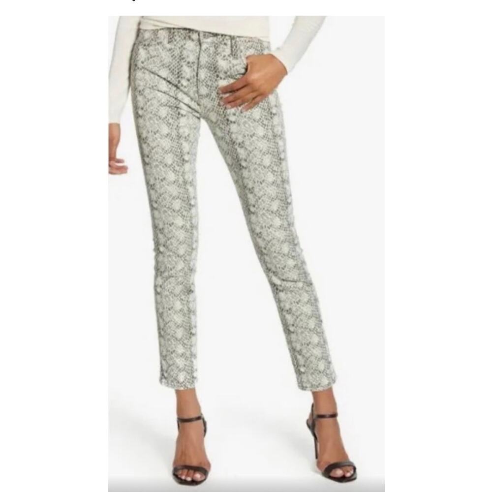 Adriano Goldschmied The Mari High Rise Straight Jeans In Python